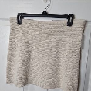 PacSun Cream Textured Mini Skirt